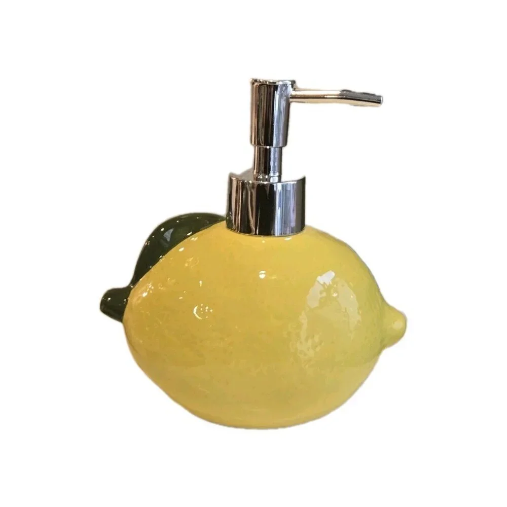 New Ceramic Lemon Shaped Soap Dispenser Lotion Dispenser Kitchen / Bathroom